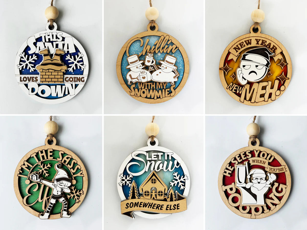 Sassy and Fun Christmas Ornaments image 3