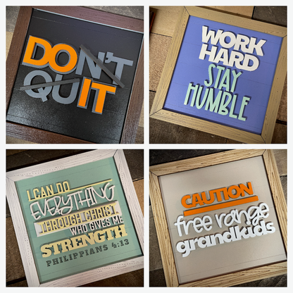 8 Inch Framed Multi-Layer Signs image 2