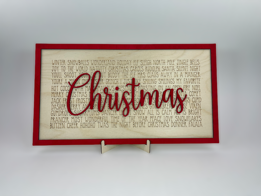 Christmas Season Framed Wood Sign image 0